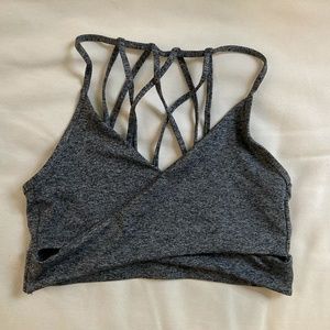 Grey yoga top